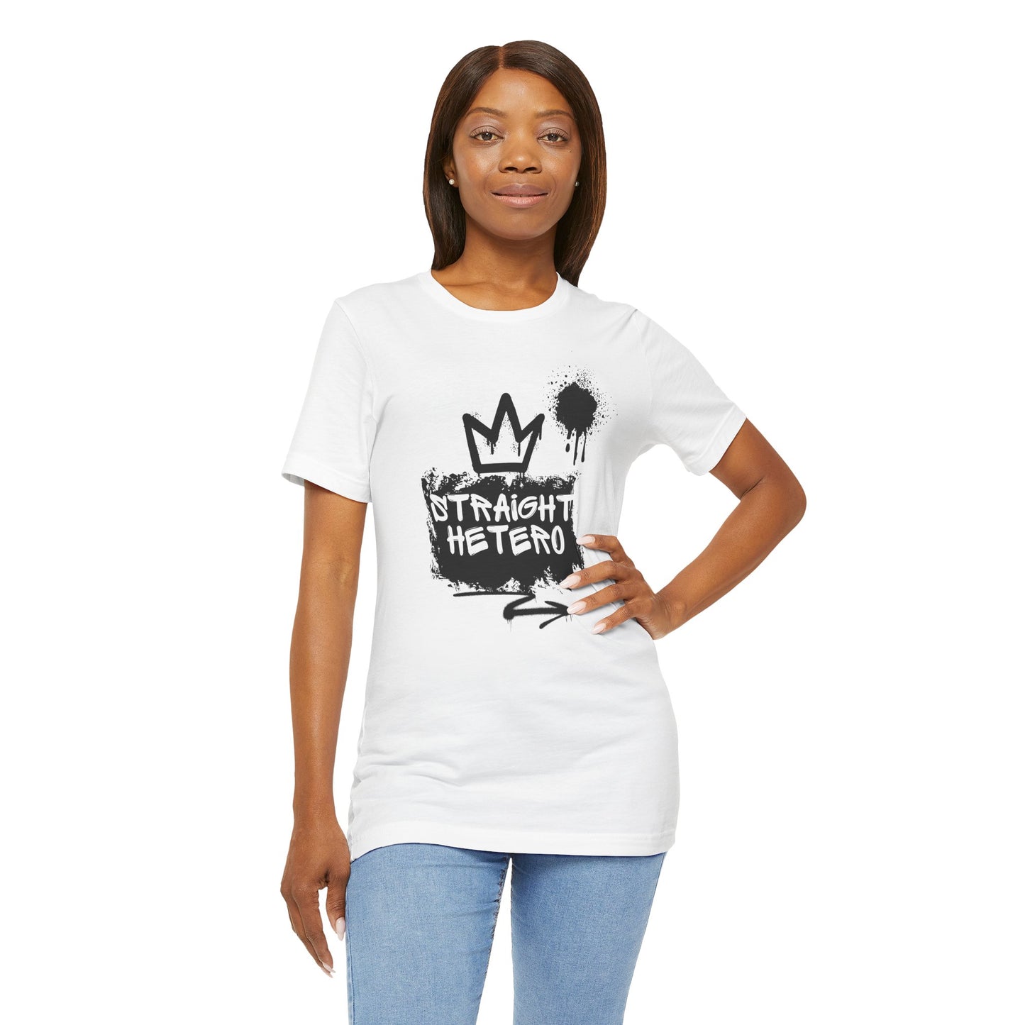 ***LIMITED EDITION*** Straight Hetero – LOGO – Unisex Tee White/BLK collection