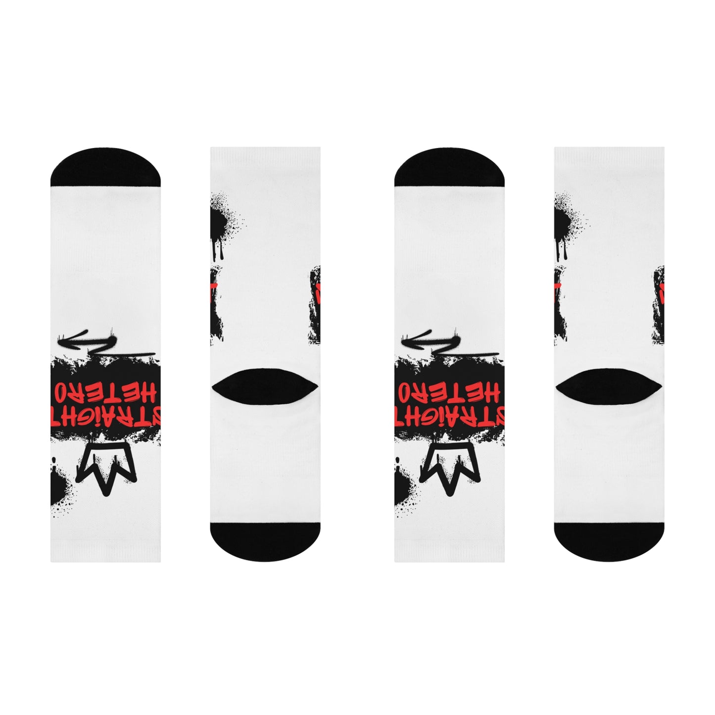 Straight Hetero- LOGO- Cushioned Crew Socks