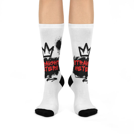 Straight Hetero- LOGO- Cushioned Crew Socks
