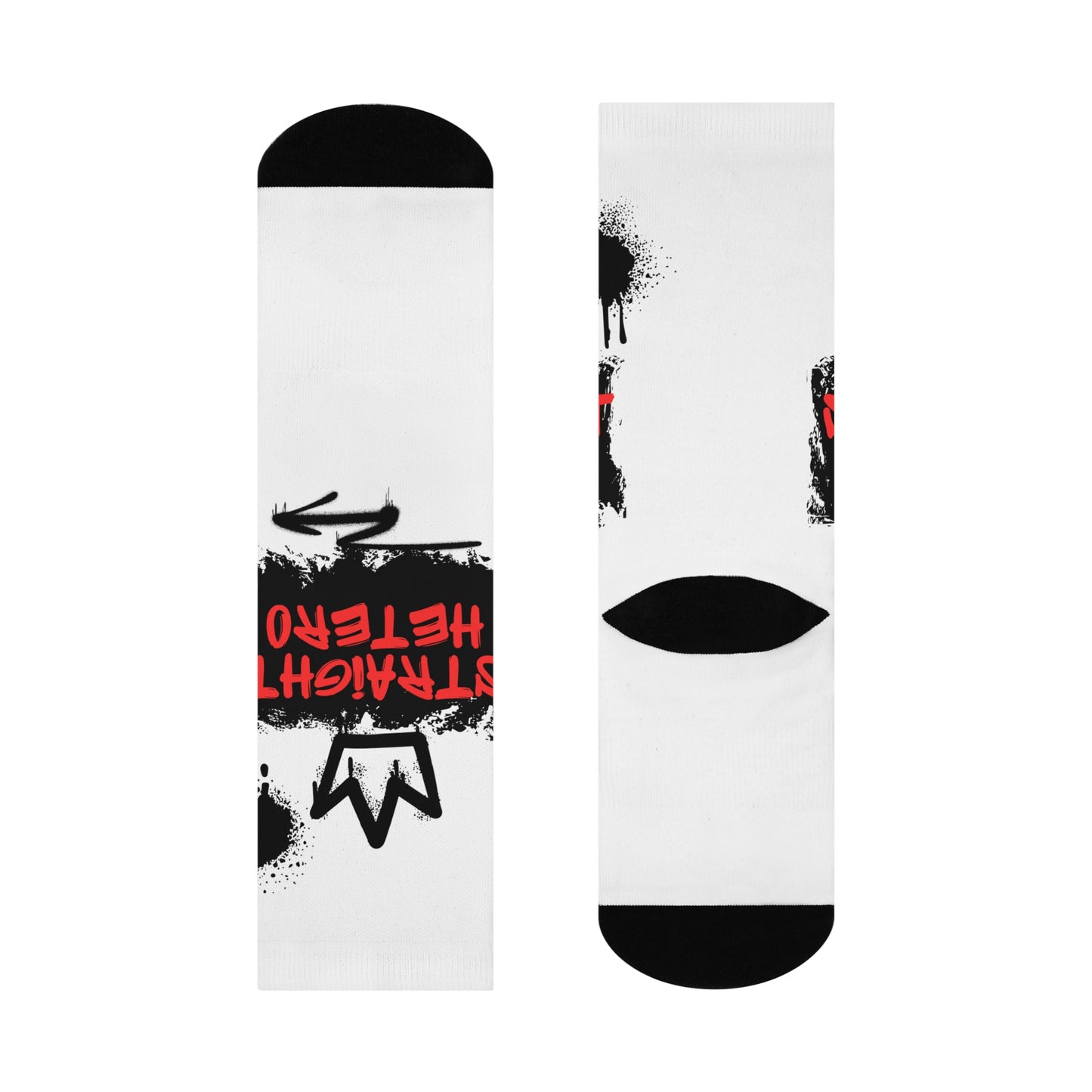 Straight Hetero- LOGO- Cushioned Crew Socks