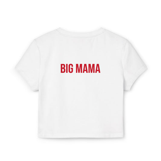 LIMITED DROP*** Straight Hetero – BIG MAMA – Women's Baby Tee WHT/RED